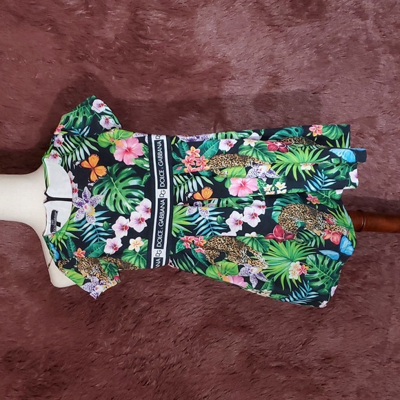 Dolce & Gabbana Other - Dolce & Gabbana Girls Cheetah Tropical Dress